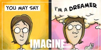 Imagine, de John Lenon, em quadrinhos! Imagine, de John Lenon, em quadrinhos!