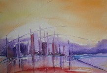 Aquarelas: entre traços oníricos e perspectivas flutuantes