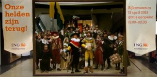 Flash mob recria pintura de Rembrandt “A Ronda Noturna”