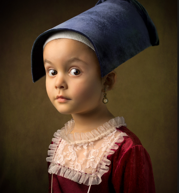 Fotógrafo recria pinturas clássicas com filha de cinco anos