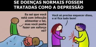 Se outras doenças fossem tratadas como a depressão- tirinha