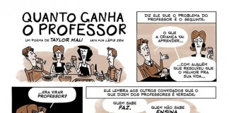 Quanto ganha um professor: um dia de fúria (tirinha)