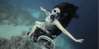 Mergulhando com uma cadeira de rodas- uma belíssima lição de vida