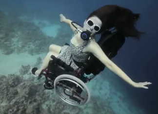 Mergulhando com uma cadeira de rodas- uma belíssima lição de vida