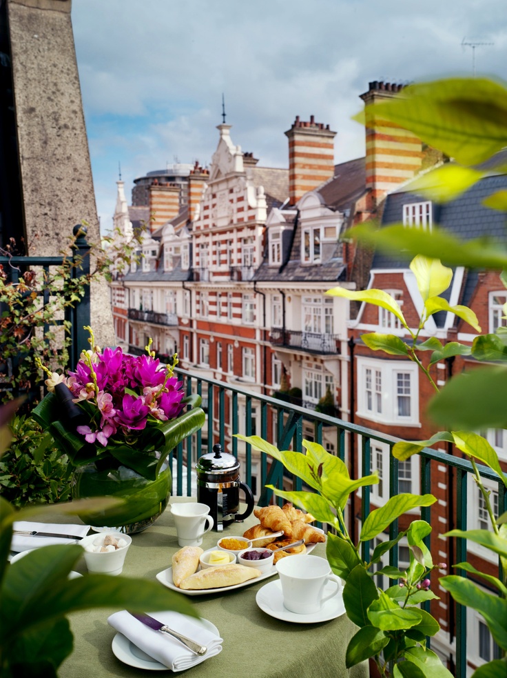 Balcony breakfast at The Levin Hotel - London, England