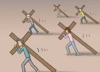 Uma tirinha sobre a Fé e sobre o peso da cruz de cada um…