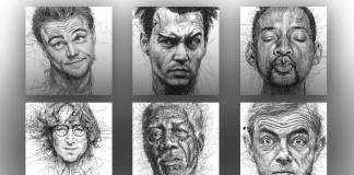 Artista rabisca retratos de disléxicos famosos para destacar condição