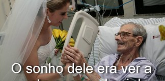 O sonho dele era ver a neta casar