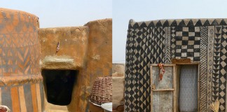 Cada casa desta vila africana é uma verdadeira obra de arte