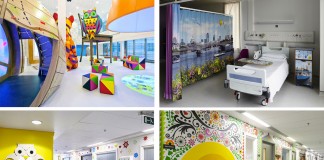 Diversos artistas transformam um hospital em Londres em um espaço mais colorido e divertido