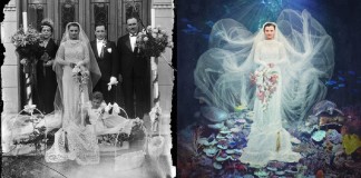 Fotógrafa transforma fotos antigas em trabalhos de arte surreais