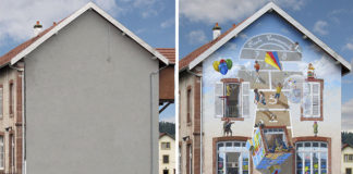 Artista transforma fachadas de prédios em obras de arte cheias de vida