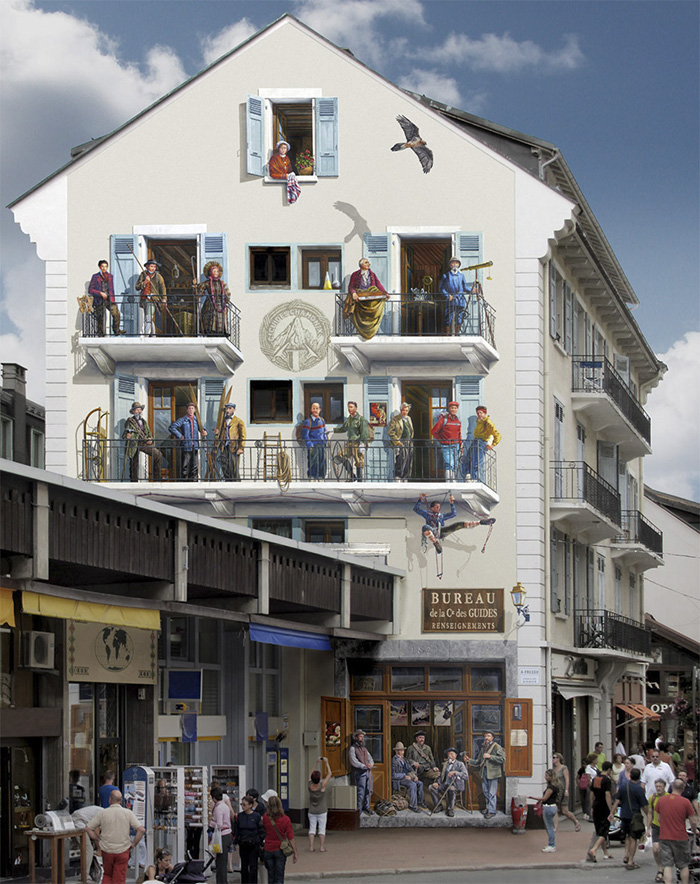 contioutra.com - Artista transforma fachadas de prédios em obras de arte cheias de vida