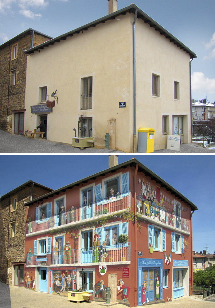 contioutra.com - Artista transforma fachadas de prédios em obras de arte cheias de vida