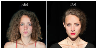Fotos mostram como a aparência das pessoas muda do dia para a noite