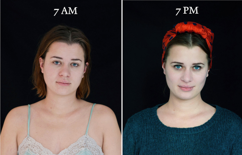 contioutra.com - Fotos mostram como a aparência das pessoas muda do dia para a noite