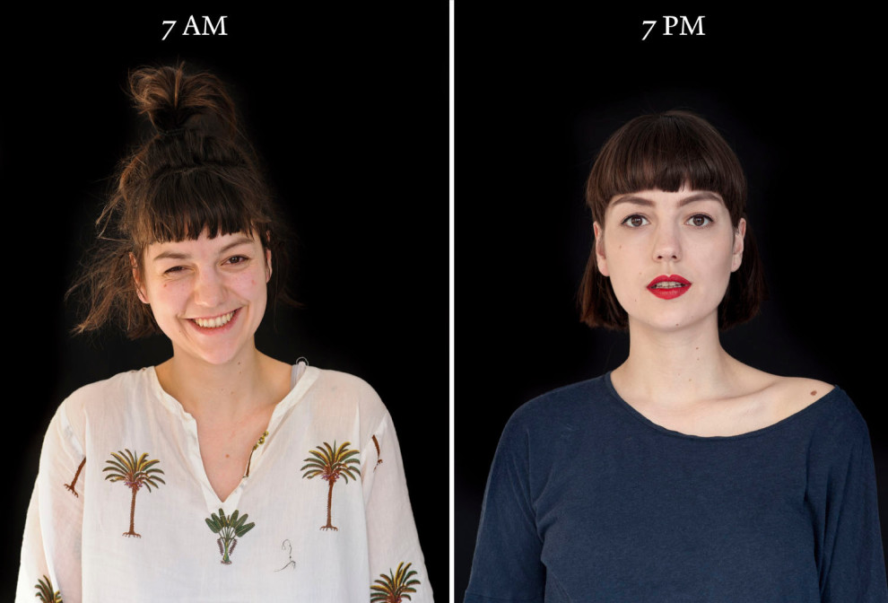 contioutra.com - Fotos mostram como a aparência das pessoas muda do dia para a noite
