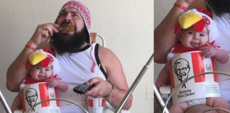 Pai faz sessão fotográfica adorável com a sua filha recém-nascida