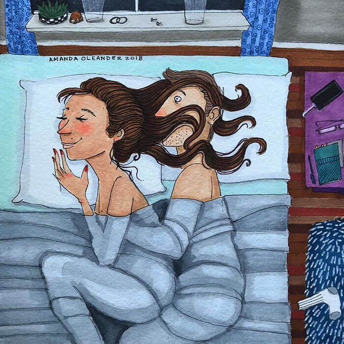 contioutra.com - 25 ilustrações sobre a intimidade de casais em relacionamentos longos