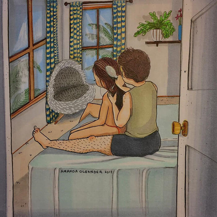 contioutra.com - 25 ilustrações sobre a intimidade de casais em relacionamentos longos
