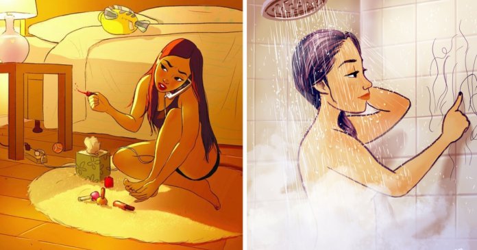 17 ilustrações que toda garota que vive sozinha entende