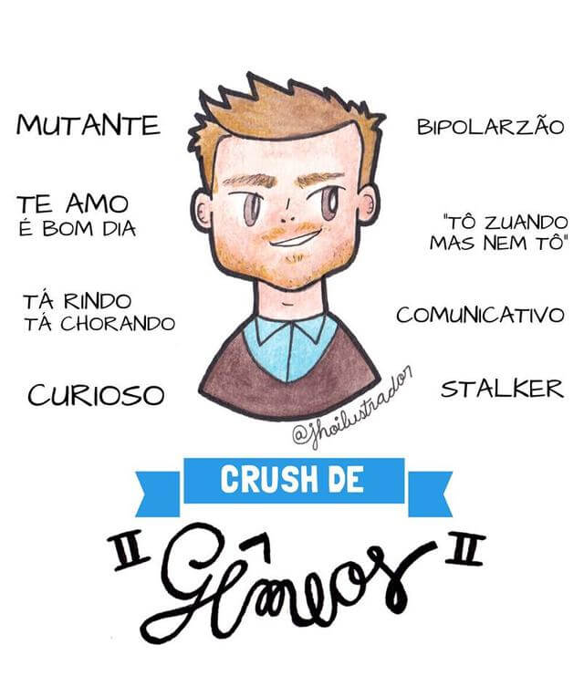 contioutra.com - Ilustrador mostra de forma divertida como é o "crush" de cada SIGNO?
