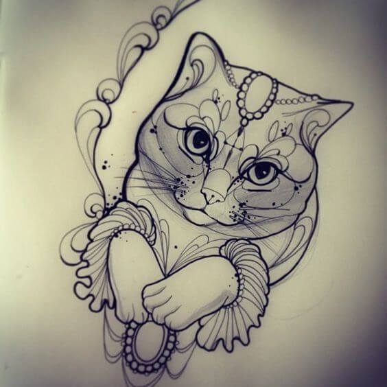 contioutra.com - 36 das mais perfeitas, lindas e delicadas tatuagens de gatos