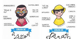 Ilustrador mostra de forma divertida como é o “crush” de cada SIGNO?
