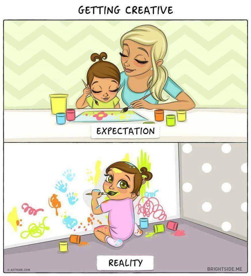 contioutra.com - Ilustradora mostra antes e depois da chegada de um bebê na vida de um casal.