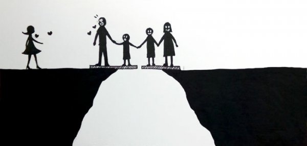 contioutra.com - Artista anônimo resume o divórcio de seus pais em 7 imagens