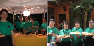 Amigos com síndrome de Down abriram uma pizzaria depois de terem sido recusados em vários trabalhos Amigos com síndrome de Down abriram uma pizzaria depois de terem sido recusados em vários trabalhos