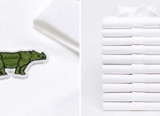 Lacoste mudou seu crocodilo para 10 espécies ameaçadas de extinção. Criou consciência com elegância