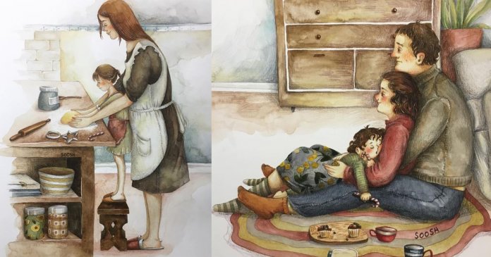 21 Ilustrações amorosas sobre a família que deixarão o seu coração mais quentinho