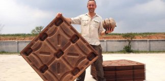 Eles criaram paletes de coco que podem economizar 200 milhões de árvores por ano Eles criaram paletes de coco que podem economizar 200 milhões de árvores por ano