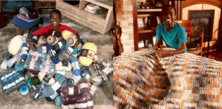 Este menino faz crochê, ensina online e doa para orfanatos