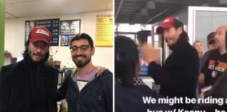 Keanu Reeves viaja de ônibus com estranhos após um pouso de emergência. Ele encantou a todos com seu charme