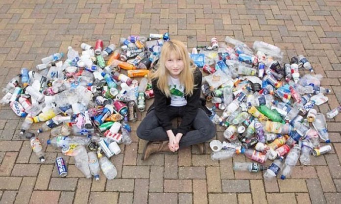 Alvo de bullying por recolher lixo das ruas, menina muda de escola, mas não desiste de limpar o planeta