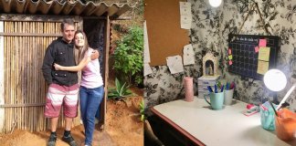 Pai constrói quartinho de bambu para filha que não tinha lugar para estudar Pai constrói quartinho de bambu para filha que não tinha lugar para estudar