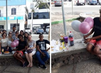 Funcionários de hospital fazem de festa de aniversário surpresa para morador de rua