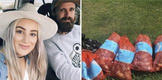 O casal financiará todo seu casamento a partir do lucro da reciclagem. Em 5 meses eles já levantaram quase US $ 6 mil dólares