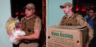 PMs doam cestas básicas a homem com sete filhos que foi preso por furtar comida