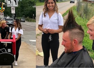 Cabeleireira leva cadeira para as ruas e oferece corte de cabelo gratuito a desabrigados