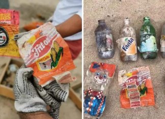 Eles encontraram sacolas plásticas dos anos 90 limpando uma praia no México. Elas ainda não chegaram perto de degradar