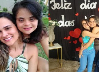 Jovem com Down homenageia irmã gêmea que assumiu os seus cuidados após morte da mãe