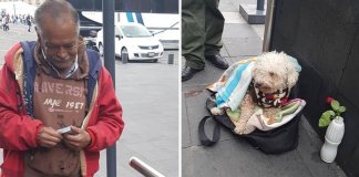 Vovô vende chicletes na rua para alimentar seu cachorrinho