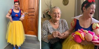 Vovó comemora seus 70 anos vestida de Branca de Neve e sua história comove internautas