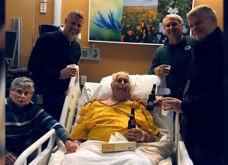 Seu último desejo foi tomar uma cervejinha com seus filhos.