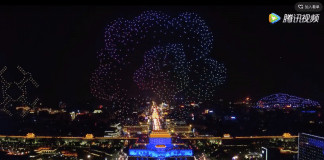 Sem barulho, Ano Novo Chinês é celebrado com show de luzes de 300 drones