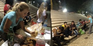 Na noite de Natal, ela preferiu ceiar com moradores e cachorros de rua: ‘A gente fica com o coração repleto de amor’ Na noite de Natal, ela preferiu ceiar com moradores e cachorros de rua: ‘A gente fica com o coração repleto de amor’