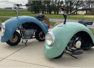 Construtor desmonta Fusca e cria adoráveis motocicletas